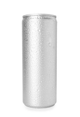 Bir ıslak teneke beyaz teneke üzerinde izole