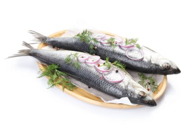 Lezzetli ringalar ve beyaz baharatlar.