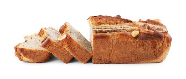 Muzlu ekmeği beyaza ayrılmış fındıklı kes.