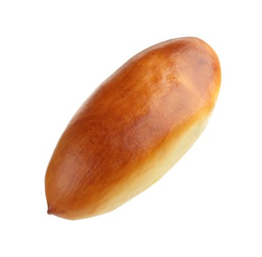 Bir fırınlanmış köfte beyaza izole edilmiş.