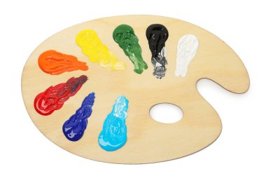 Beyaz renkli ahşap palet, üst manzara.