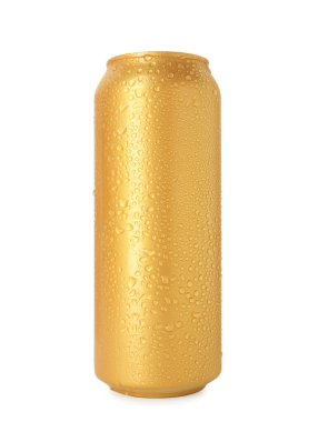 Bir ıslak teneke beyaz teneke üzerinde izole