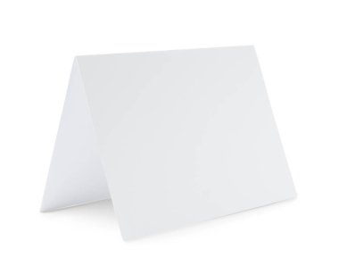 Beyaz arkaplanda boş bir tebrik kartı