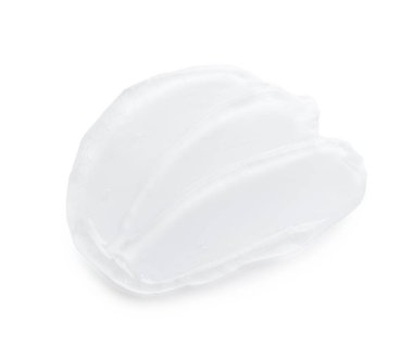 Üst görünümde izole edilmiş kolajen jeli örneği