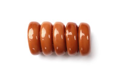 Beyaz manzaralı, tatlı karamel şekerler.