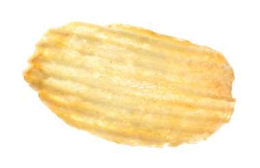 Havada izole edilmiş lezzetli bir patates cipsi.