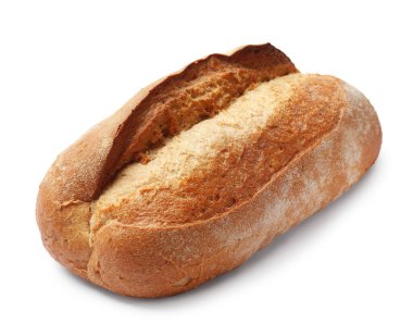 taze somun ekmek üzerine beyaz izole