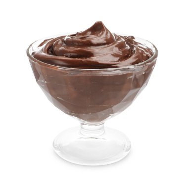 Tatlı kâsesinde nefis çikolatalı puding.