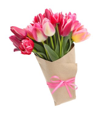 Beyaz izole güzel Lale buketi