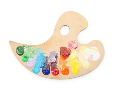 Beyaz renkli ahşap palet, üst manzara.