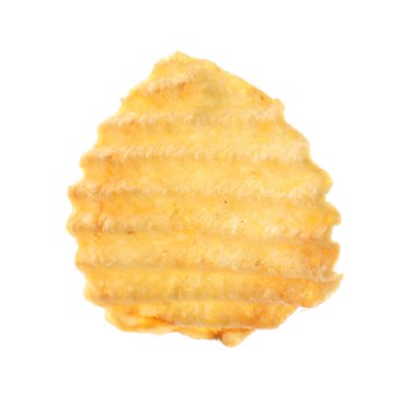 Havada izole edilmiş lezzetli bir patates cipsi.