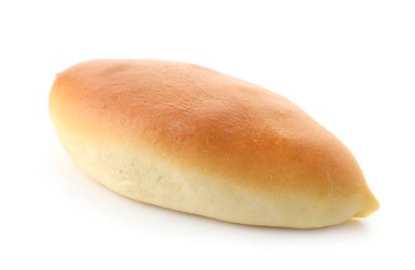 Bir lezzetli fırınlanmış köfte beyaz üzerine izole edilmiş.