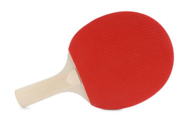 Bir pinpon raketi beyaza izole edilmiş.