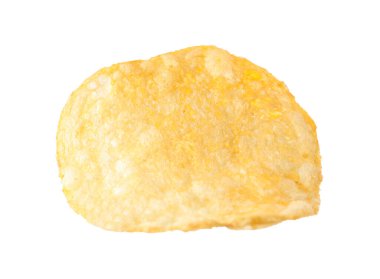 One tasty potato chip isolated on white