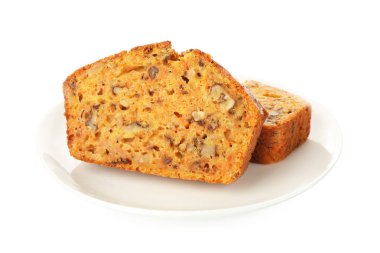 Beyaz fındıklı ev yapımı havuçlu kek.