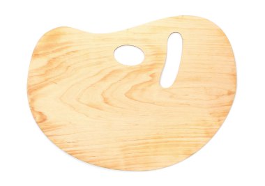 Boş ahşap palet beyaz, üst görünümde izole