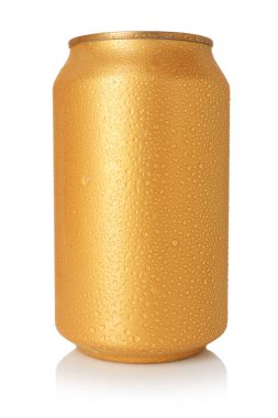 Bir ıslak teneke beyaz teneke üzerinde izole