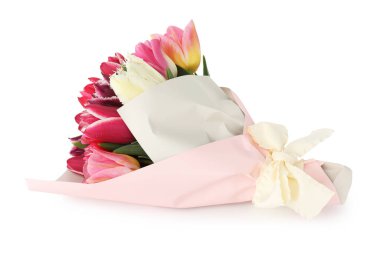 Beyaz izole güzel Lale buketi