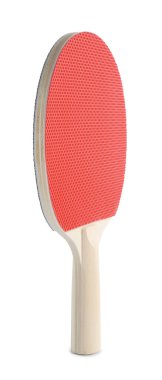 Bir pinpon raketi beyaza izole edilmiş.