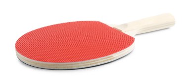 Bir pinpon raketi beyaza izole edilmiş.