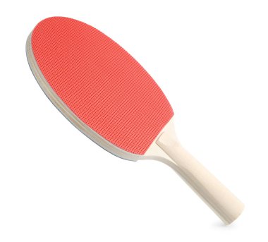 Bir pinpon raketi beyaza izole edilmiş.