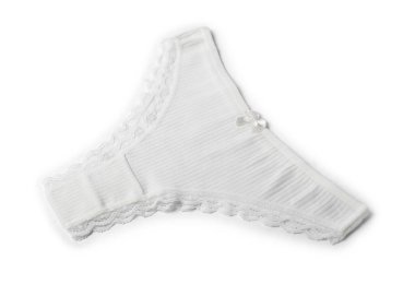 Beyaz tenli, güzel bir pamuk külot.