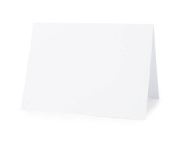 Beyaz arkaplanda boş bir tebrik kartı