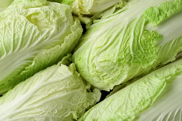 Arka plan olarak taze Çin lahanaları, üst görünüm