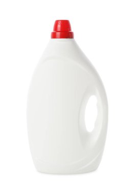 Beyaz üzerine izole edilmiş bir şişe yumuşatıcı.