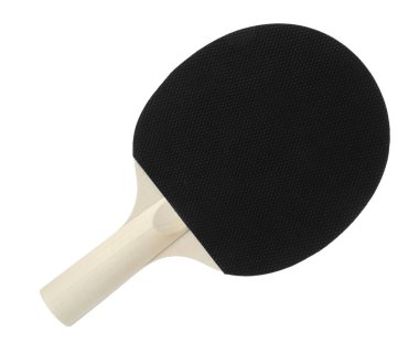 Bir pinpon raketi beyaza izole edilmiş.