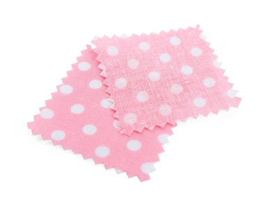 Benekli kumaş örnekleri beyazda izole edildi