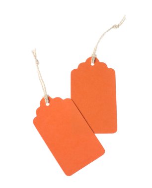 Beyaz üzerinde izole edilmiş dizgileri olan boş etiketler