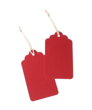 Beyaz üzerinde izole edilmiş dizgileri olan boş etiketler