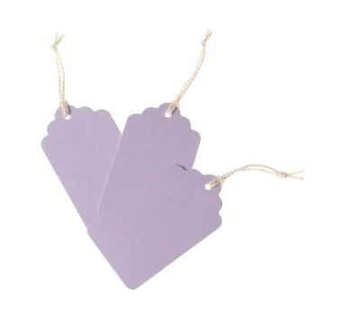 Beyaz üzerinde izole edilmiş dizgileri olan boş etiketler