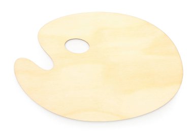 Boş ahşap palet beyaz, üst görünümde izole