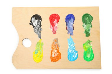 Beyaz renkli ahşap palet, üst manzara.