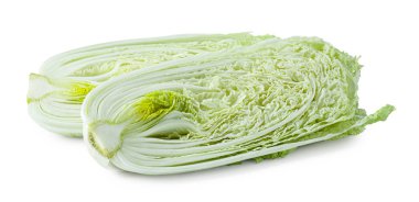 Beyazlara ayrılmış taze Çin lahanaları.