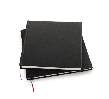Beyaza izole edilmiş iki şık defter.