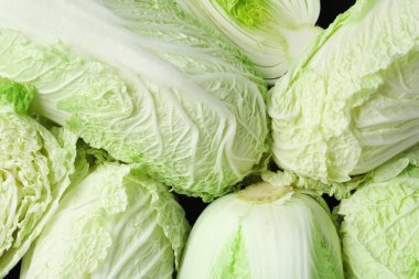 Arka plan olarak taze Çin lahanaları, üst görünüm