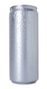 Bir ıslak teneke beyaz teneke üzerinde izole