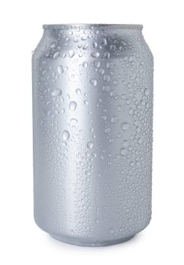 Bir ıslak teneke beyaz teneke üzerinde izole