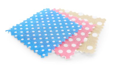 Benekli kumaş örnekleri beyazda izole edildi