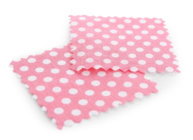 Benekli kumaş örnekleri beyazda izole edildi