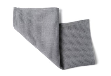 Temiz gri waffle havlusu beyaz, üst manzara