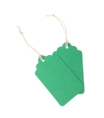 Beyaz üzerinde izole edilmiş dizgileri olan boş etiketler