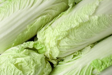 Arka plan olarak taze Çin lahanaları, üst görünüm