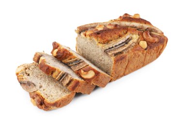 Muzlu ekmeği beyaza ayrılmış fındıklı kes.