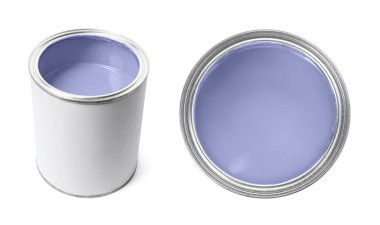 Pastel boya, beyaza izole edilmiş. Üst ve yan görünüm