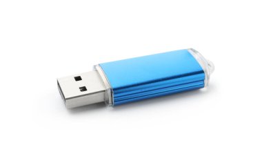 Bir modern flaş bellek beyaza izole edildi