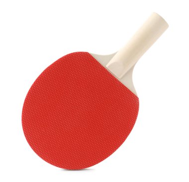 Bir pinpon raketi beyaza izole edilmiş.